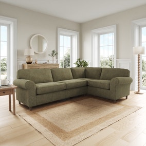 Flori Soft Chenille Corner Sofa