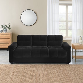 Margo Velvet with Storage Double Sofa Bed