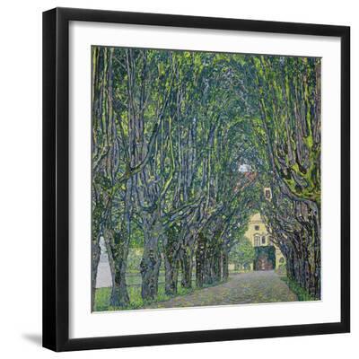 Avenue in the Park of Kammer Castle, 1912 - Black Framed Art Print Wall Art, 16x16 Avenue in the Park of Kammer Castle, 1912 - Black Framed Art Print Wall Art, 16x16