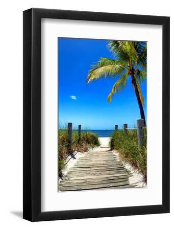 Boardwalk on the Beach - Florida - Black Framed Art Print Wall Art, 8x12 Boardwalk on the Beach - Florida - Black Framed Art Print Wall Art, 8x12