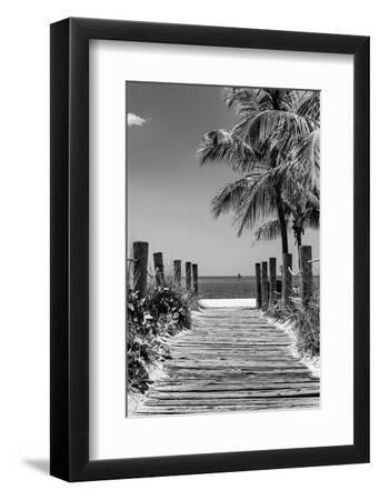 Boardwalk on the Beach - Key West - Florida - Black Framed Art Print Wall Art, 8x12 Boardwalk on the Beach - Key West - Florida - Black Framed Art Print Wall Art, 8x12