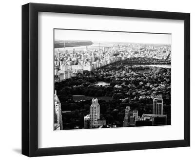 Central Park in the Summer and Sunset, Landscape, Manhattan, New York, Black and White Photography - Black Framed Art Print Wall Art, 12x9 Central Park in the Summer and Sunset, Landscape, Manhattan, New York, Black and White Photography - Black Framed Art Print Wall Art, 12x9