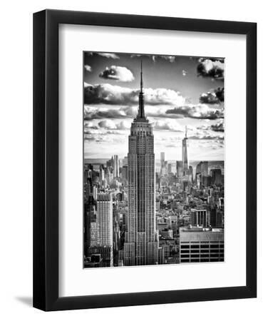 Cityscape, Empire State Building and One World Trade Center, Manhattan, NYC - Black Framed Art Print Wall Art, 9x12 Cityscape, Empire State Building and One World Trade Center, Manhattan, NYC - Black Framed Art Print Wall Art, 9x12