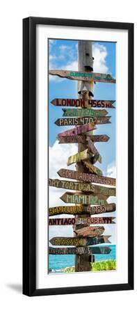 Destination Signs - Key West - Florida - Black Framed Art Print Wall Art, 8x24 Destination Signs - Key West - Florida - Black Framed Art Print Wall Art, 8x24