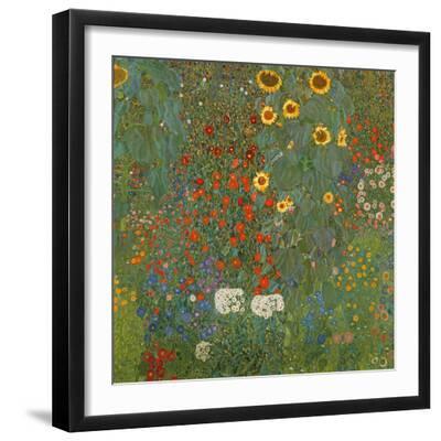 Farm Garden with Sunflowers, 1905-06 - Black Framed Art Print Wall Art, 16x16 Farm Garden with Sunflowers, 1905-06 - Black Framed Art Print Wall Art, 16x16