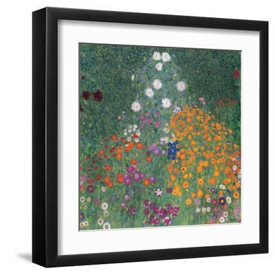 Flowery Garden - Black Framed Art Print Wall Art, 12x12 Flowery Garden - Black Framed Art Print Wall Art, 12x12