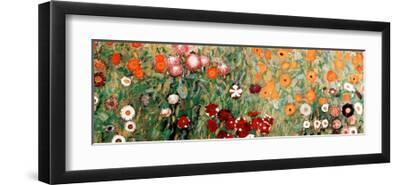 Flowery Garden Detail - Black Framed Art Print Wall Art, 20x8
