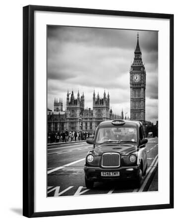 London Taxi and Big Ben - London - UK - England - United Kingdom - Europe - Black Framed Art Print Wall Art, 18x24 London Taxi and Big Ben - London - UK - England - United Kingdom - Europe - Black Framed Art Print Wall Art, 18x24