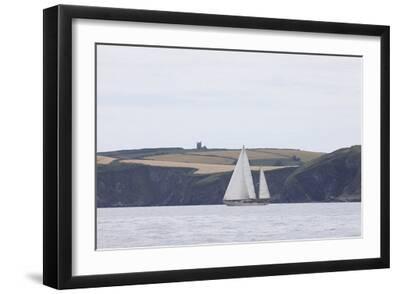 Nautical Horizon - Black Framed Art Print Wall Art, 18x12