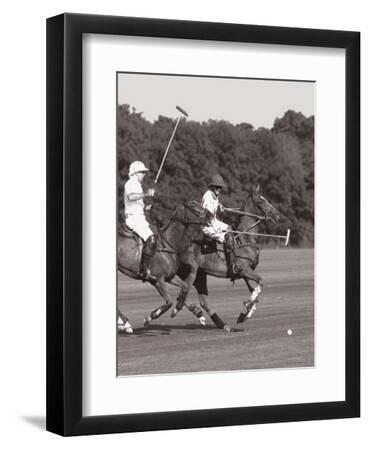 Polo In The Park IV - Black Framed Art Print Wall Art, 9x12