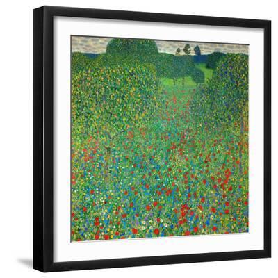 Poppy Field, 1907 - Black Framed Art Print Wall Art, 16x16