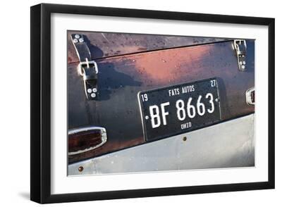 Retro Racing - Boot - Black Framed Art Print Wall Art, 18x12