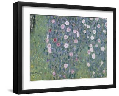 Rosiers sous les arbres - Black Framed Art Print Wall Art, 16x12