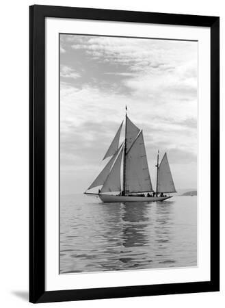 Sailing Off - Black Framed Art Print Wall Art, 24x36