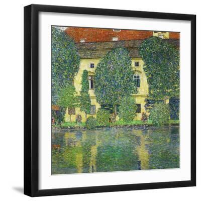Schloss Kammer Am Attersee III (Wasserschloss), 1910 - Black Framed Art Print Wall Art, 16x16