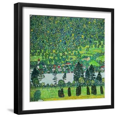 Waldabhang in Unterach Am Attersee, 1917, Slope in a Forest on Atterse-Lake - Black Framed Art Print Wall Art, 16x16